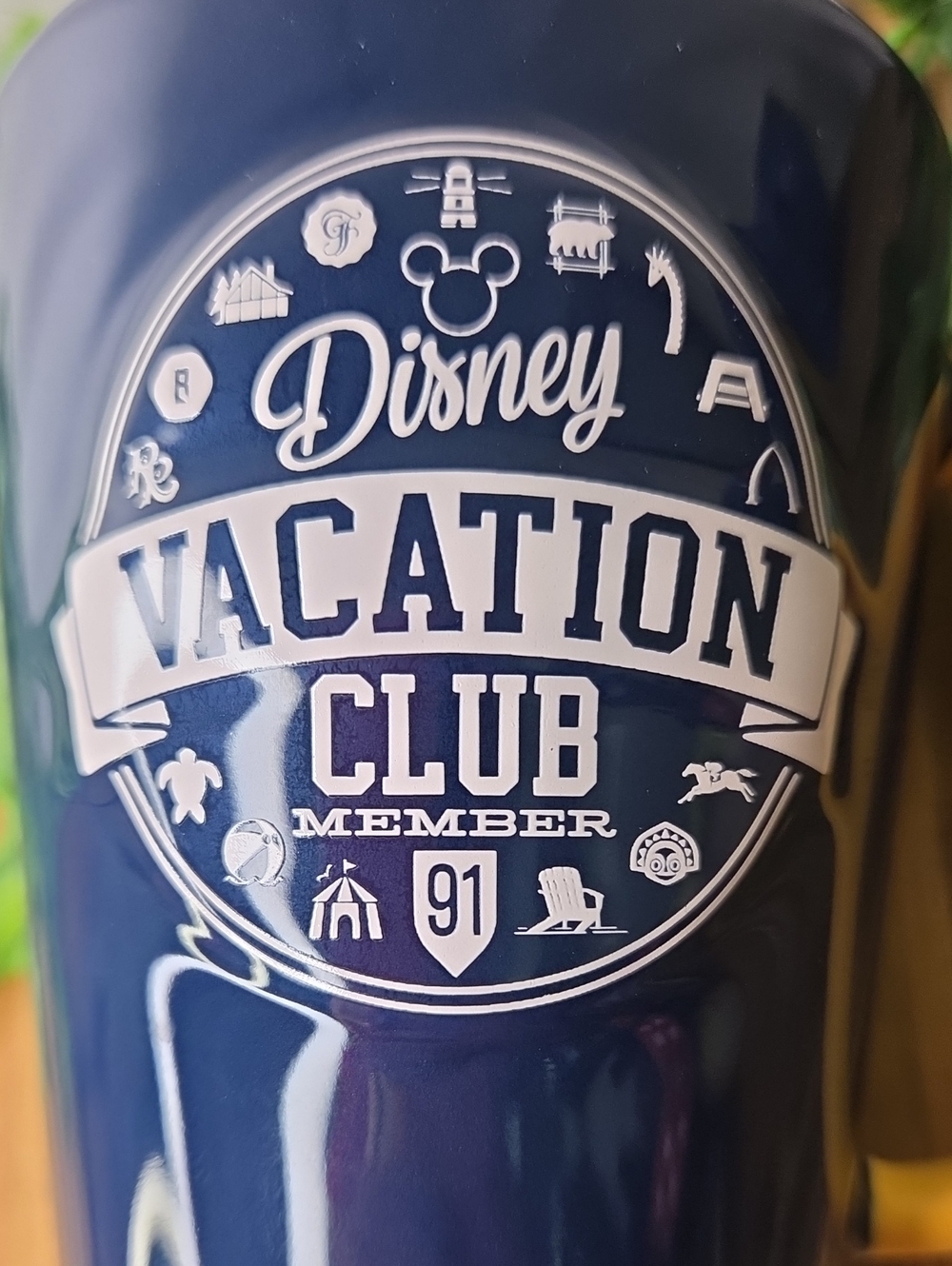 Disney Navy and Yellow Vacation Club Ceramic Mug. Like New - Picture 5 of 5